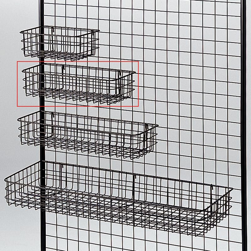 Amazon.co.jp: ディスプレイネット用網カゴ 黒 幅42cm 【 メッシュ